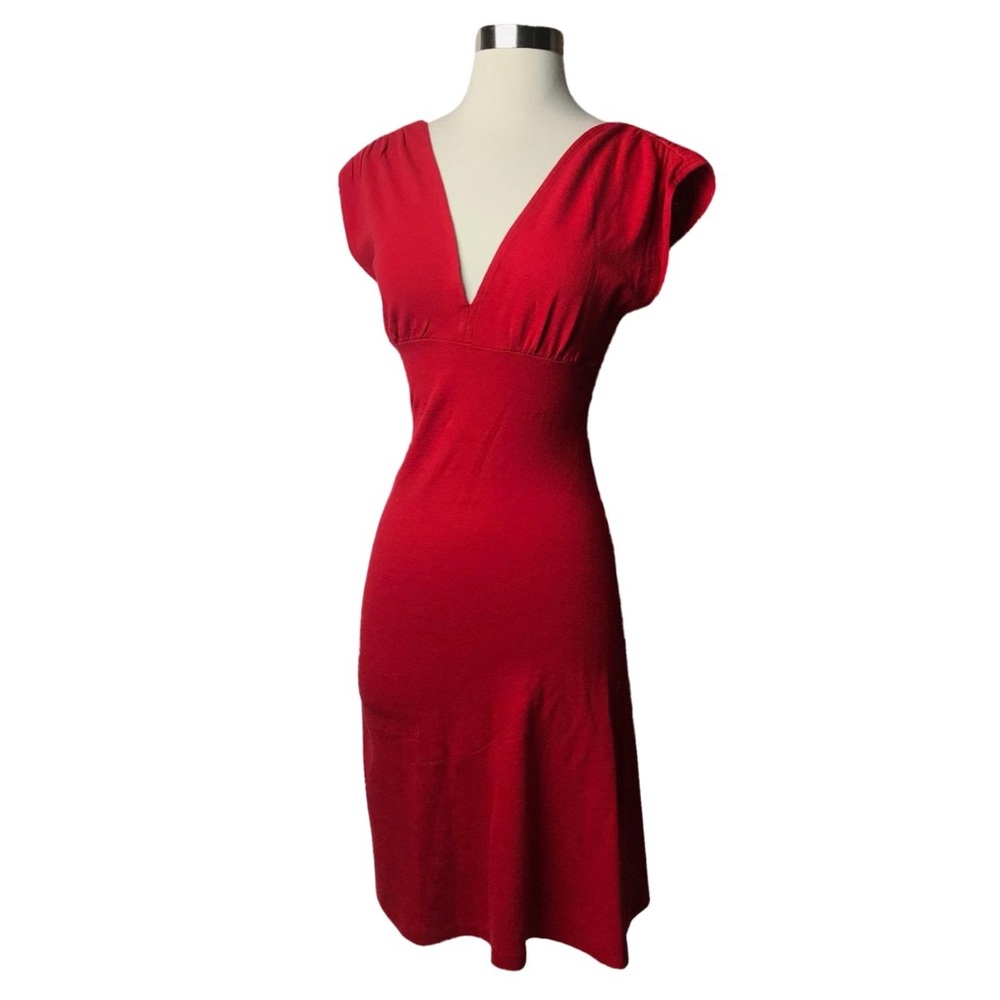 Red V neck Diane von Fürstenberg Dress